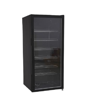 China Freestanding Tempered Glass Double Layer Hot Showcase COMPRESSOR Vending Display Beverage Fridge Beverage Cooler SC-248 for Commercial or Home for sale