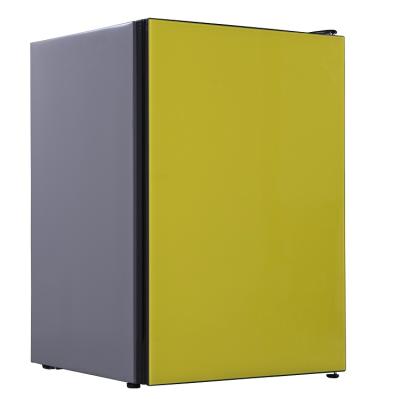 China Single-temperature Most Popular Because-125K Colorful Glass Handle Pantry Refrigerator Single Door Fridge125 Liter For Home And Hotel for sale