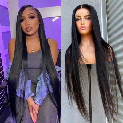 China Cheap Price Silky Straight Hd Transparent Swiss Lace Wig,Lace Front Wig Human Vendors,Brazilian Straight Bone Lace Hair Frontal Wigs for sale