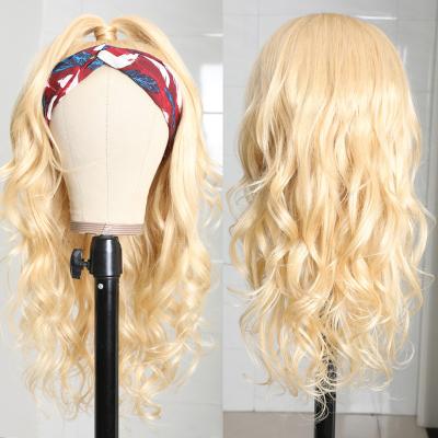 China Wholesale 613 Deep Wave Body Wave Headband Wigs, 32inch Headband Wig Virgin Hair, Brazilian Blonde 613 Hair Wigs Colorful Headband for sale