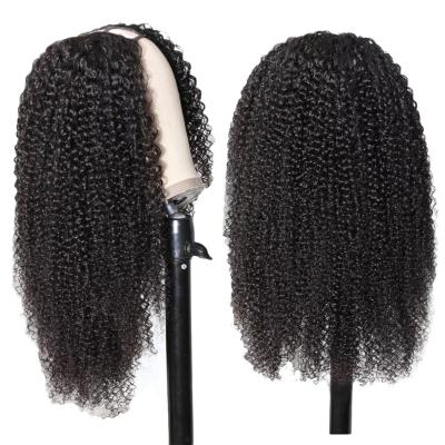 China Custom Peruvian Glueless Water Wave None Missing Curly Curly U Part Wigs, U Part Wigs For Black Women, U Part Wig 18 Inches Hair Wig for sale