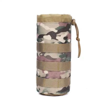 China Waterproof Tactical Molle Travel Drawstring Water Bottle Holder Pouch Bag For Running for sale