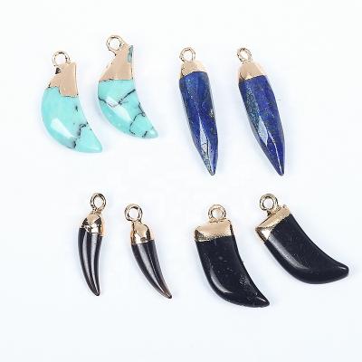 China CLASSIC Jade Tusk Pendant Custom Pendant Natural Stone Quartz Crystal Charm Jewelry Healing Selling Necklace for sale