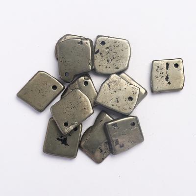 China Best Selling Trendy New Pyrite Irregular Shape Natural DIY Pendant Necklace Jewelry Pendant Accessories for sale