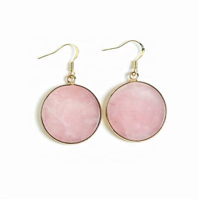 China Jewelry Bohemian Women's Natural Rose Stone Earrings Crystal Drop Earring Sets Wholesale FASHIONABLE designer gemstone for sale