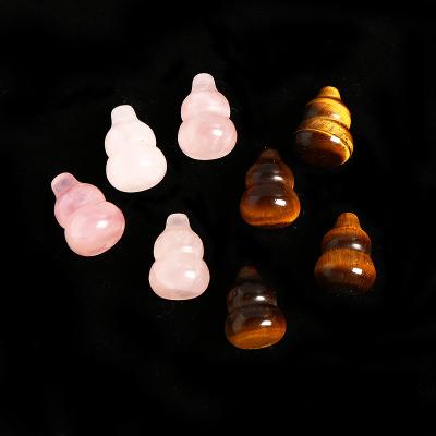 China Europe Wholesale Mini Natural Crystal Craft Cherry Blossom Agate Crystal Gourd DIY Jewelry Accessories for sale