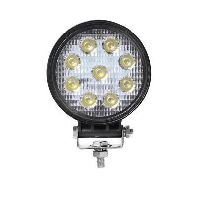 China Super Bright Round 27w 50w 4.3 Inch Flood Pod Working Yellow Car Lights 12v Led Work Light for sale