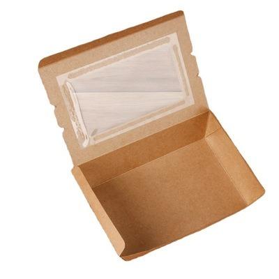 China Wholesale Recyclable Custom Printing Kraft Paper Bakery Pastry Cupcake Box Disposable Food Packaging Box With Clear Window for sale