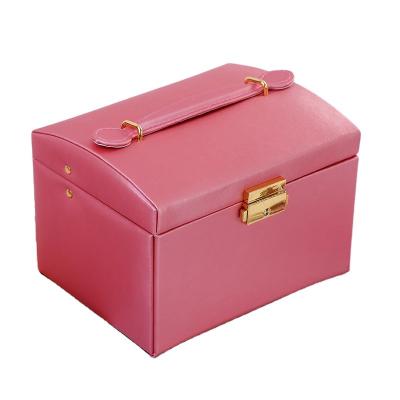 China Luxury Special Hot Selling Promotional Jewelry Boxes Gift Case Pink Color Jewelry Boxes for sale