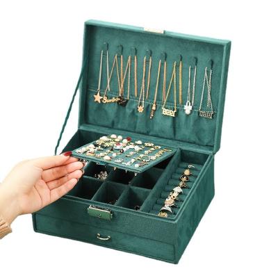 China Luxury Green Jewelry Gift Box Organizer Jewelry Box Jewelry Box For Bracelet for sale