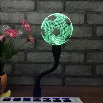 China Christmas Gift Home Decoration and Hotel Use 3D Soccer USB Lamp Night Light for sale