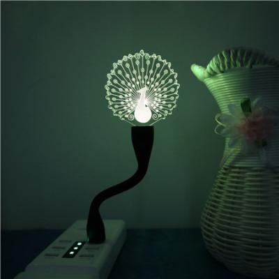 China Christmas Gift Promotional Gift Sensor Flexible Touch 3d USB Led Lamp Acrylic Night Light for sale