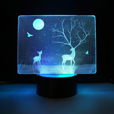 China Industrial Colorful 3D LED Touch Desk Night Light Anime Figure Toys For Baby for sale