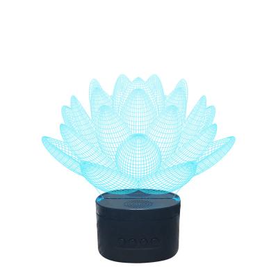 China Industrial Blue Wholesale 3D Speaker Illusion Table Lamp Acrylic Led Bass 3d Lamp for sale