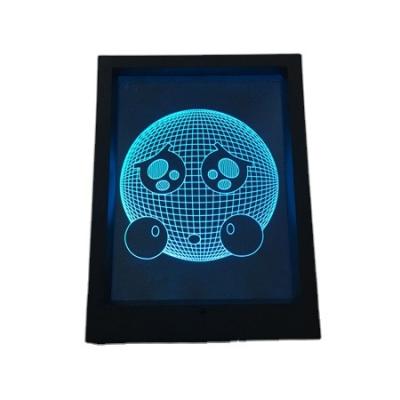 China Modern Photo Frame 3D Optical Visual Led Lamp Night Light Bedside Decoration Sleep Lighting for sale