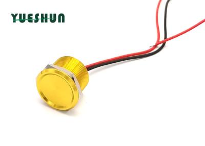 China do interruptor Piezo amarelo do toque de 22mm operador liso 1NO momentâneo com cabo da mosca à venda