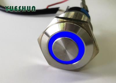 China High Head Push Button Switch LED Illuminated , Aluminum Stainless Steel Push Button Switch for sale