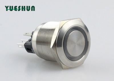 Cina Il LED ha illuminato la chiusura del commutatore di pulsante, metallo 6 Pin Push Button Switch in vendita