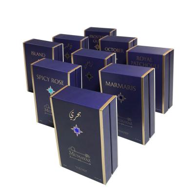 China Unique Design Eco-friendly Gift Box Perfume Perfume Box Luxury Packaging With EVA And Foil Arabic Style for sale