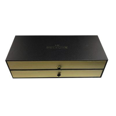 China China Supplier Sales Recycled Materials China Supplier Sales High Quality Luxury Luxury Custom Black Earring Jewelry Paper Box Gift Box Package With Buttons for sale