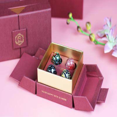 China Eco - Friendly Paper Chocolate Bean Box Cookie Gift Packing Craft Fancy Chocolate Packaging Paper Boxes for sale