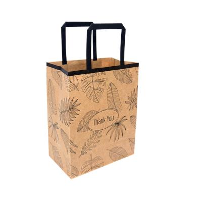 China Recyclable Recyclable Customize Printing Kraft Paper Shopping Gift Packaging Bags With Your Own Logo for sale