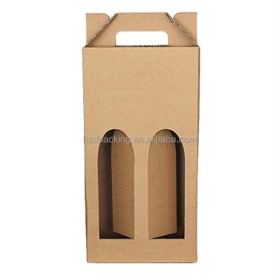 China 2021 custom logo hot selling wine bottle cardboard specialty paper handmade simple collapsible corrugated gift boxes for sale for sale