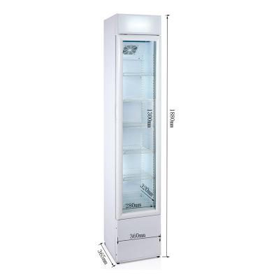 China SC-105B Slim Single-temperature Display Cooler Commercial Beauty Refrigerator For Hotel Use With Glass Door for sale