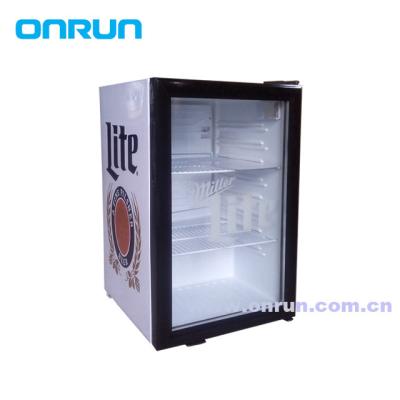 China SC-68 68L Single-temperature bar chiller back, beverage fridge with logo UV for sale