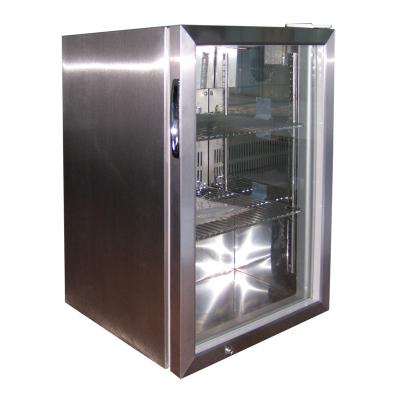 China 70L Single-temperature Stainless Steel Bar Fridge Beer Bottle Rear Freezer for sale