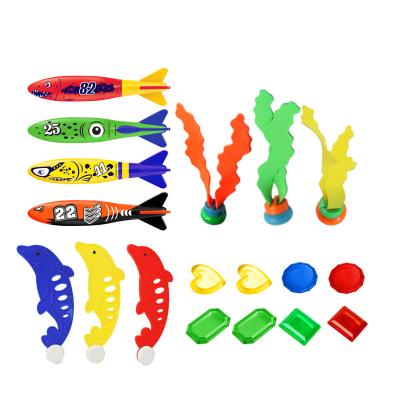 China Plastic diving pool toys jumbo set with storage bag for sale