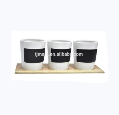 China Small modern white paintable ceramic plant pots for sale