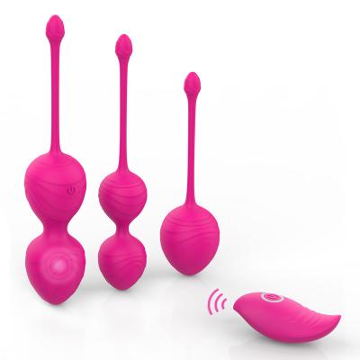 China New 1H/2H Yetrun Kegel Ball Set to Squeeze Yoni Eggs Exercise Remote Control Vibrator for Woman Girl Female for sale