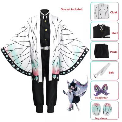 China Polyester Good Quality Factory Directly Anime Demon Slayer Nezuko Costume Women and Men Kimono Cosplay Costume Sets for sale