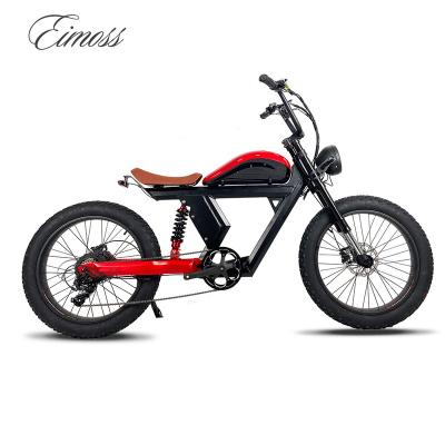 China New Design Aluminum Alloy Fat Tire Electric Bike Full Suspension Electric Mounted Bike 1000w Ebike for sale