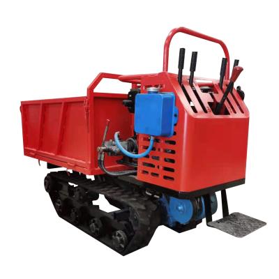 China 18# Cast Iron Diesel Engine Mini Rubber Crawler Dumper Trucks Transporter For Sale for sale