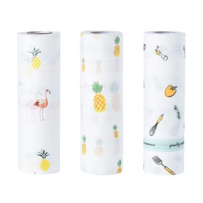 China Disposable Universal Non-woven Cloth Kitchen Paper Towels Towel Cleaning Boat Stocked Disposable Cloths For Cleaning for sale