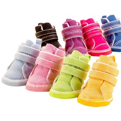 China Sustainable Pet Shoes Outdoor Small Dog Anti Slip Dirty Canvas Shoes for sale