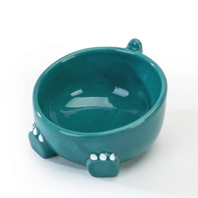 China Sustainable Pet Feeding And Water Feeding Ceramic Bowl For Cat And Dog Large Capacity Non-Skid for sale