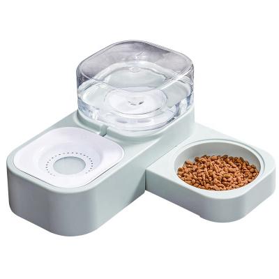 China Auto Automatic Pet Food Feeder And Waterer Sets Dogs Cats Small&Medium Pets Travel Supply Feeder And Water Dispenser for sale