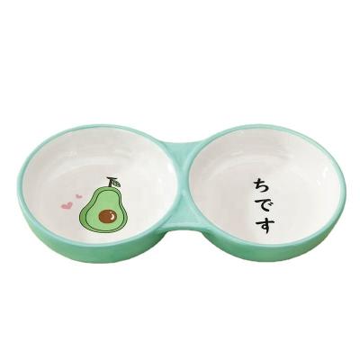 China Sustainable Pet Feeding And Water Feeding Ceramic Bowl For Cat And Dog Large Capacity Non-Skid for sale