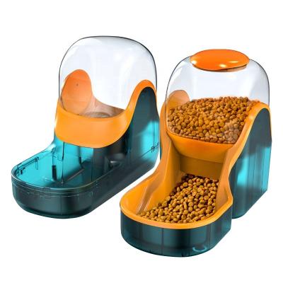 China Auto Automatic Pet Food Feeder And Waterer Sets Dogs Cats Small&Medium Pets Travel Supply Feeder And Water Dispenser for sale