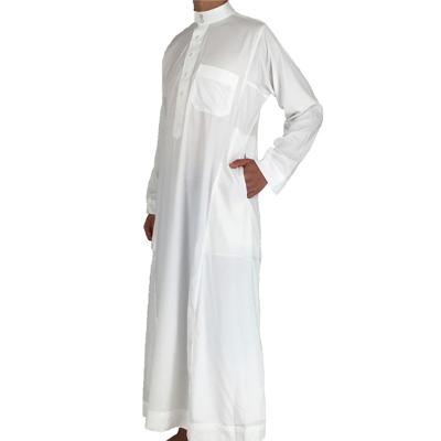 China Abaya Islamic Wear Panel Men's Arab Middle Eastern Muslim Clothing Qatar Men's Muslim Clothing Stand Collar Light Long Robe Men for sale