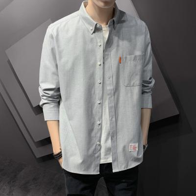 China Men's Spring Shirts Loose Long Sleeve Shirt Large Size Men's Breathable Shirt Casual for sale