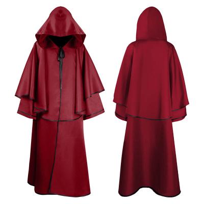 China Adult Halloween Costume Death Cloak Adult Cosplay Hooded Costumes Long Dress Halloween Party Fancy Cloth Cloak Costumes for sale