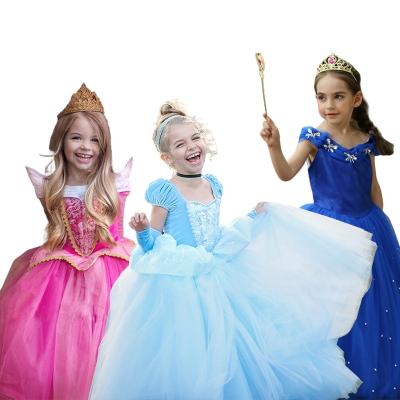 China Hot Selling Breathable Lace Flower Birthday Party Children Dress Wedding Princess Dress Little Kids Clothing Girls Dress for sale