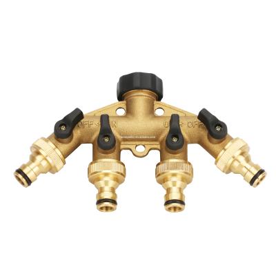 China Agriculture Irrigation 4 Way Ball Faucet Ball Valve / Faucet Garden Hose / Garden Hose Ball Valve for sale