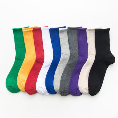 China Antibacterial Ladies Hose Cotton Rainbow Color Medium Socks 2021 Latest Style for sale