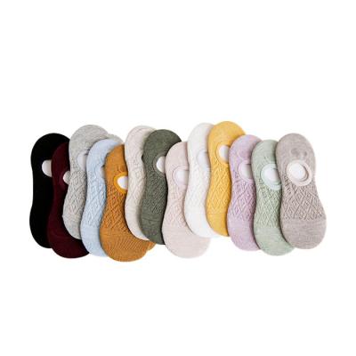 China Antibacterial Lady Cotton Footie Knocks No Show Invisible Hidden Boat Socks Slip Low Cut Cotton Women Invisible Ankle Cut Liner Socks for sale