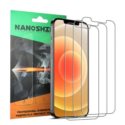 China Anti-scratch screen film 2.5D semi-transparent screen/HD 0.33 125 crown ab glue water protector tempered aluminum shelling angle 110-115 degree for Apple for sale